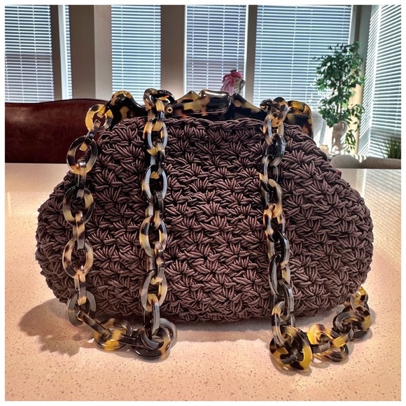 Gun Marie Nilsson Vintage Women's Bag. Shades of Brown. 7 1/2” x 6” - Picture 3 of 12